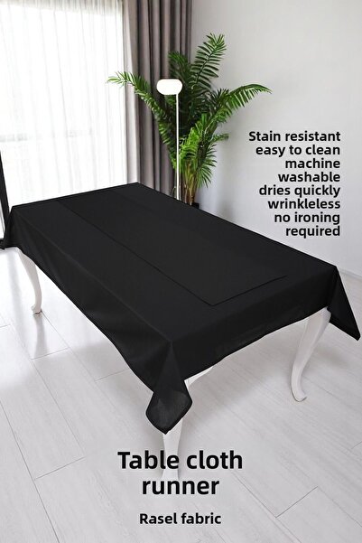 sevilya Smooth Set Tablecloth and Runner Set Table Cloth Dowry Set (Tablecloth and Runner)