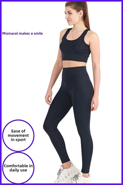 missmaral Γυναικείο κολάν ψηλόμεσο γυμναστήριο πλήρους μήκους Lycra Sports & Outdoor Navy Blue 102101
