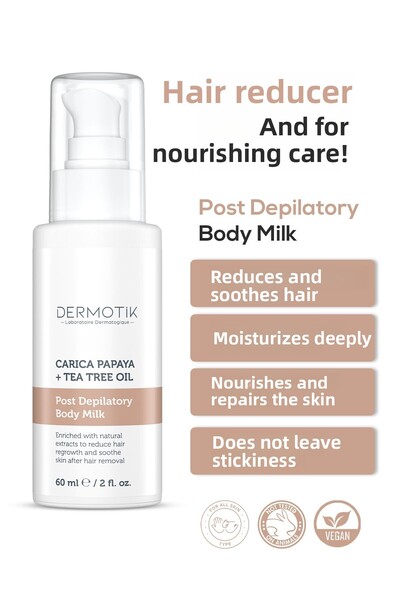 Dermotik تقليل وترطيب الشعر بعد إزالة الشعر - حليب الجسم لإصلاح نام كاريكا با...