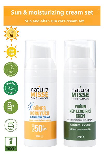 NaturaMisse Natural Sunscreen - Intensive Moisturizing, Anti-Care Repairing E...
