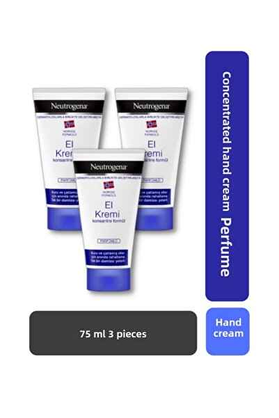 Neutrogena كريم مركز معطر لليدين 75 مل 3 قطع