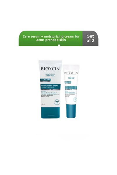 Bioxcin Acnium Acne - Care Serum + Moisturizing Cream for Prone Skin