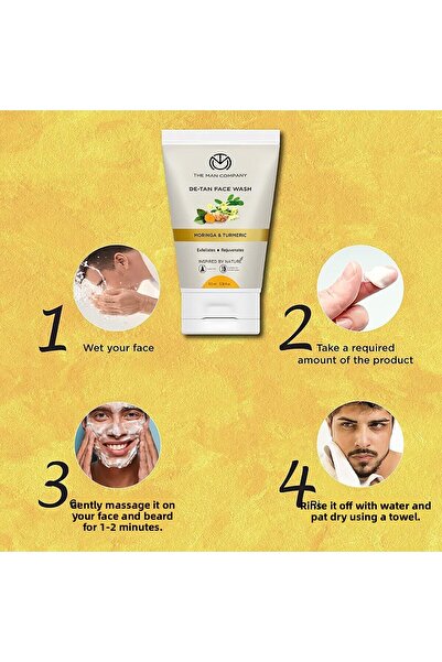The Man Company De Tan Face Wash for Men with Turmeric & Moringa - 100 ml