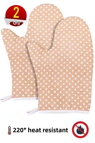 Morlay 2 Pcs Pot and Oven Gloves 220 Degree Heat Resistant & Kitchen Cooking Equipment Gloves