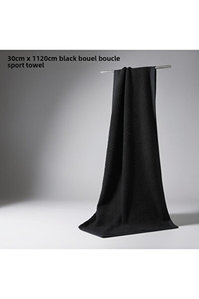 Mokita Home 30x120'cm Αντιβακτηριδιακή Μαύρη Αθλητική Πετσέτα - Βαμβάκι, Γυμναστήριο, Γυμναστήριο, Τένις Πυγμαχίας