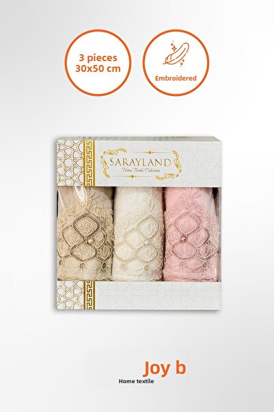 Sevinç 3 قطع من مناشف المطبخ المصنوعة من الجبر مخملية مقاس 30 × 50 سم