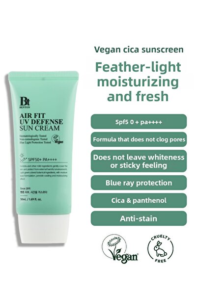 Benton Air Fit - واقي شمسي نباتي عالي الحماية من الأشعة فوق البنفسجية والضوء ...