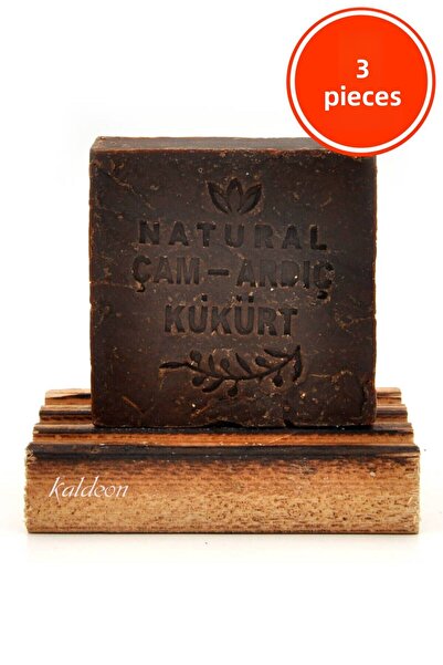 xdeonss صابون الكبريت من خشب الصنوبر مصنوع يدويًا طبيعي 120 جرام × 3 قطع