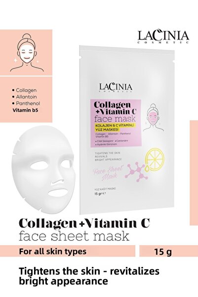 Lacinia Paper Face Mask (Collagen + Vitamin C)