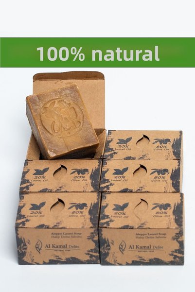 AlKamal Defne 6 Pieces Natural Handmade Soap 20% Laurel Oil 1 Kg