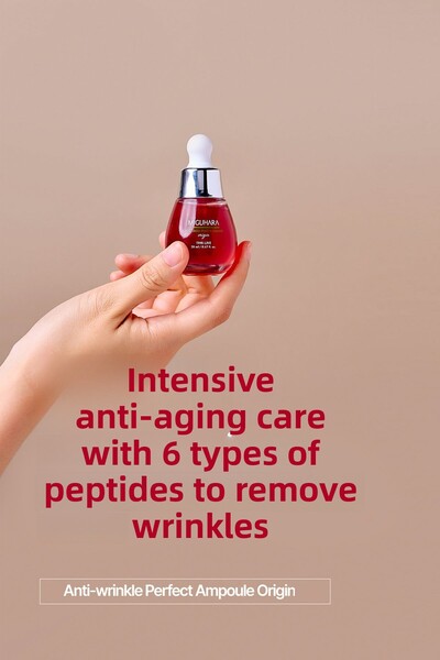 MİGUHARA Miguhara Anti-Aging and Anti-Wrinkle Perfect Ampoule Serum with 6 Types of Peptides and Collagen - 20ml