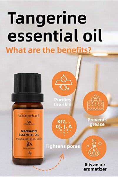 Bade Natural Tangerine 100% Pure Essential Oil - 10 Ml