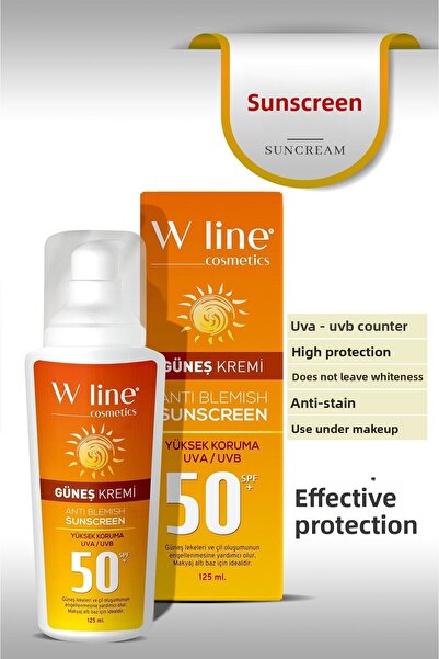 wline عامل حماية من الشمس SPF 50 مضاد للعيوب - واقي شمسي عالي الحماية مقاوم ل...