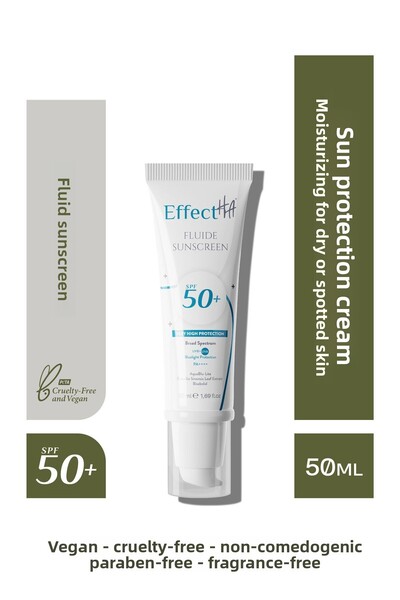 EffectHA Fluide Sunscreen - Dry, or Stained, Moisturizing Sunscreen Cream Spf50