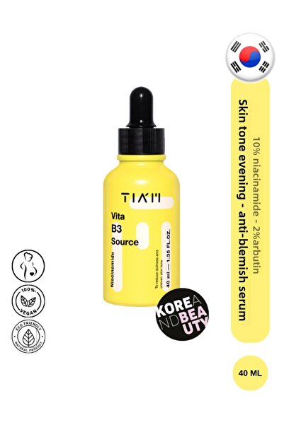 TİAM سيروم فيتا بي 3 سورس ٤٠ مل | سيروم مضاد للبقع يحتوي على ١٠٪ نياسيناميد و...