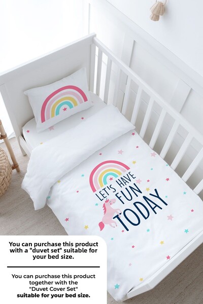 Tuğba Kuğu Pure Baby Unicorn Fun Elastic Baby Bed Sheet Set