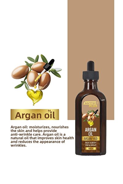 Softto Plus Argan Skin Moisturizing Effective Face and Body Oil 100 ml