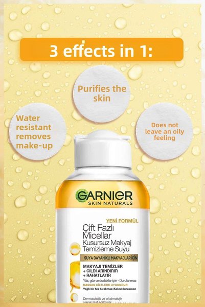 Garnier Dual Phase Micellar Perfect Makeup Cleansing Water 100ml