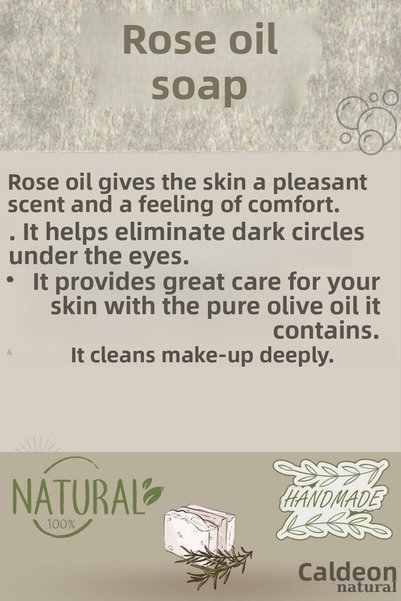 xdeonss Rose Oil Soap Handmade Natural 120 G
