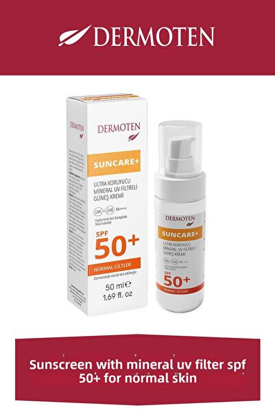 Dermoten كريم الوقاية من الشمس بعامل حماية من الشمس SPF 50 للبشرة العادية