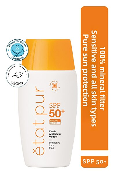 Etat Pur Protective Mineral Fluid Spf50+ High Protection Facial Sunscreen wit...
