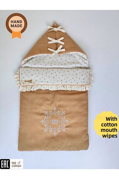 Tomuycuk Special Embroidered Baby Girl and Boy Blanket - 100% Cotton, Seasonal, Hospital Exit Newborn