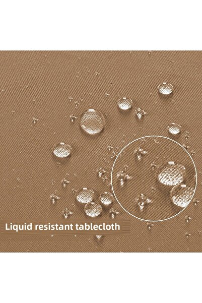 Zeren Home Течноустойчива покривка за маса Carefree от лен, норка, 25 броя