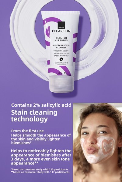 AVON Supercharged Clearskin Cleanser - 150 ml for Spots