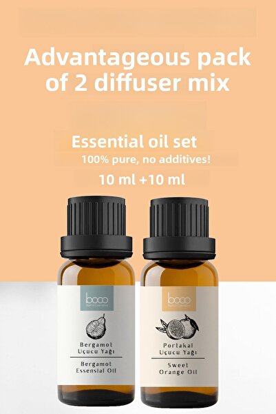 Generic Brand زيت البرتقال والبرغموت العطري النقي للعلاج العطري - مجموعة مكون...