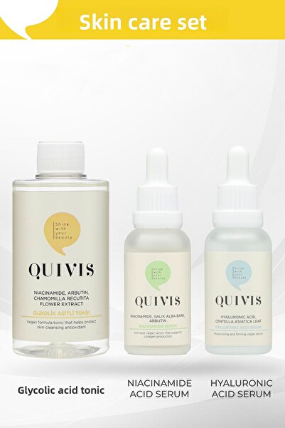 Quivis Acne Pimples Reducing Skin Tone Equalizer Pore Firming Care Set