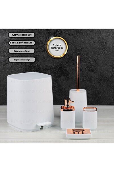 AROW Amara Σετ Μπάνιου 5 τεμαχίων Ασπρόμαυρο