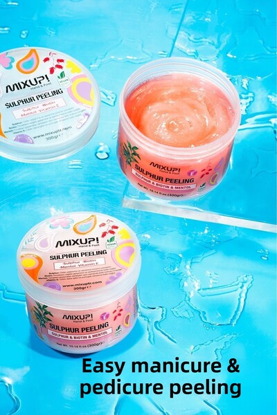 Mixup بيوتين الكبريت لليدين والقدمين، مقشر المنثول من ميكس اب 300 جرام