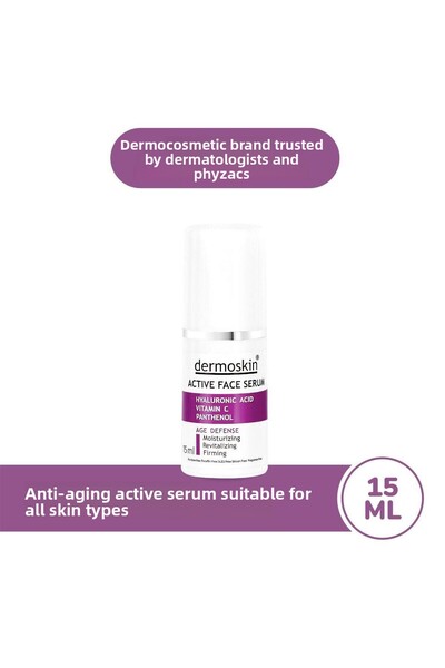 Dermoskin Active Serum 15 ml Moisturizing Serum - Teeth Whitening Foam Gift