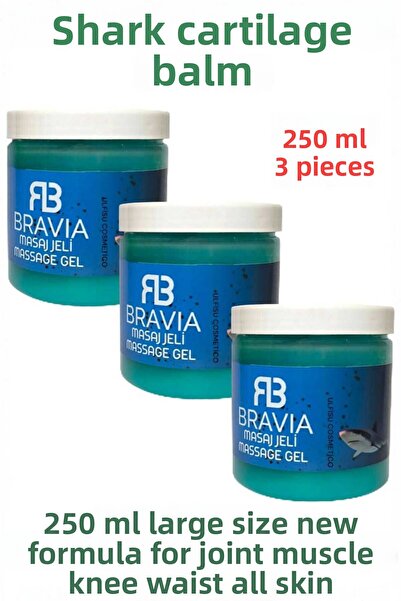 ULFİSU COSMETİCO Shark Cartilage Massage Cream - 250 ml 3 Pcs