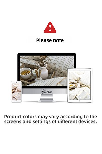 Vionel Home Tuscany 100% Cotton Double Striped Natural Beige Duvet Cover Set