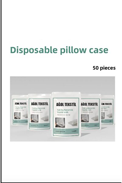 ağol tekstil كيس وسادة للاستعمال مرة واحدة – 50 قطعة (70×50 20 سم) |   غطاء و...