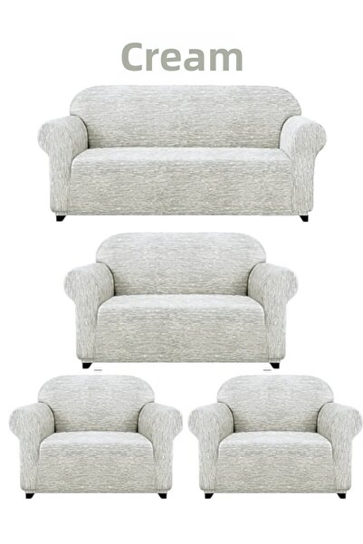 sabirehome 3+2+1+1 غطاء مقعد جاكار منسوج. مقعد مرن قابل للغسل، أريكة، غطاء سر...