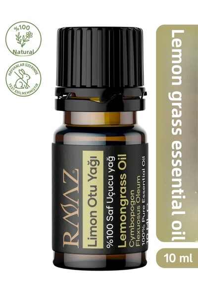 RAAZ زيت عشبة الليمون العطري 10 مل (طبيعي ونقي 100%)