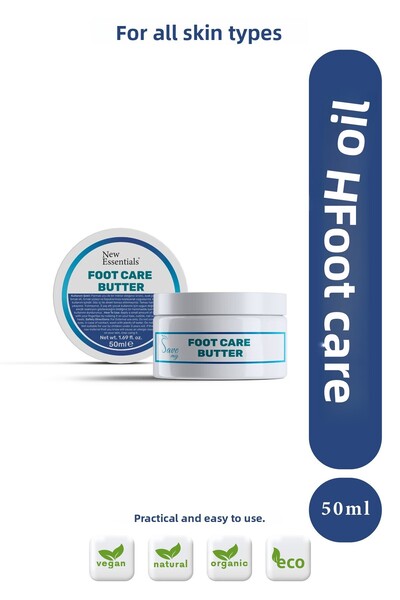 New Essentials زيت العناية بالقدمين بالزبدة المنثول لإصلاح كعب القدم والعناية...