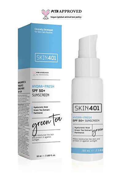 Skin401 SPF 50 - Moisturizing and Refreshing Green Tea Hydra Fresh Sun Cream ...