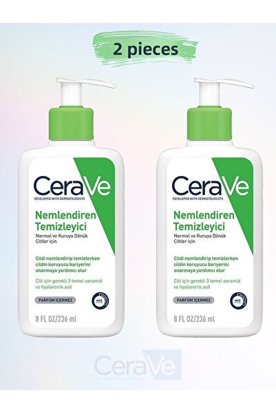 CeraVe 236 ml (2 Pieces) Moisturizing Cleanser - for Normal and Dry Skin