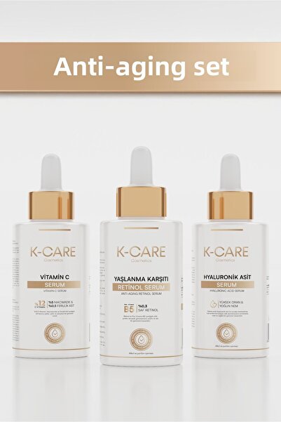 K K-CARE Cosmetics مجموعة العناية بالوجه المضادة للشيخوخة