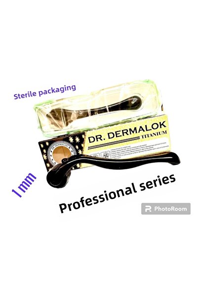 Dr.Dermalok ديرمارولر تيتانيوم 540 إبرة 1 ملم أسود