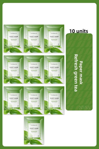 Farmasi Refreshıng Green Tea Paper Mask - 10 Pieces
