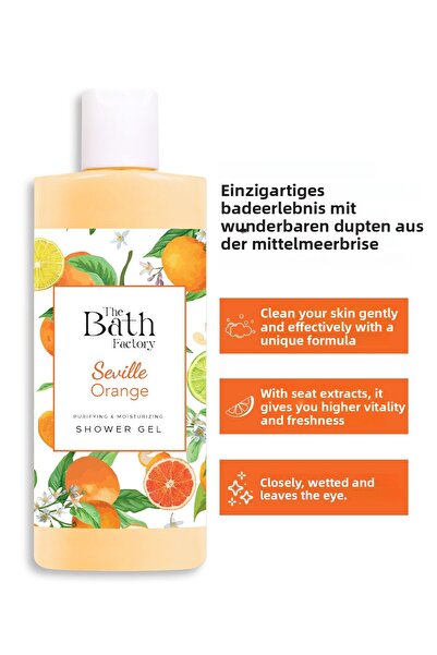 THE BATH FACTORY Moisturizing and nourishing shower gel with citrus flavour 400 ML