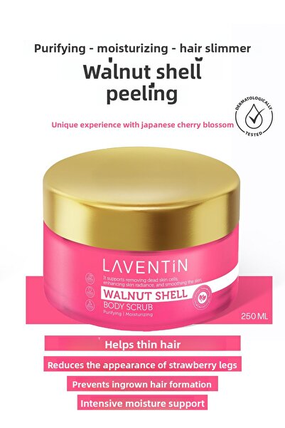Laventin تقليل الشعر ومغذي وتنقية وترطيب فوري ومضاد لنمو الشعر وتقشير الجسم و...
