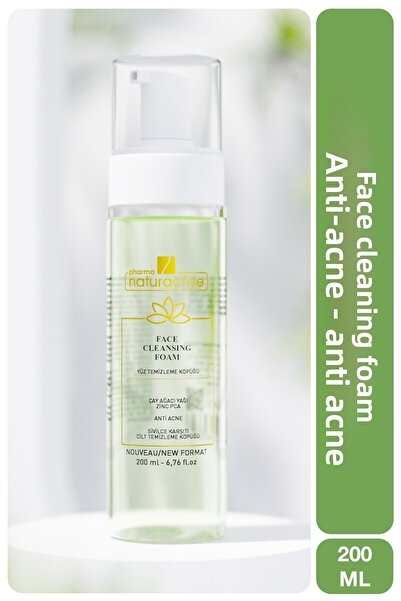 Pharmanaturactive رغوة تنظيف الوجه المضادة لزيت شجرة الشاي والزنك، 200 مل