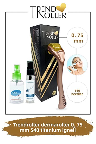 Trendroller Dermaroller 0.75mm Titanium 540 Needle Original Derma Roller