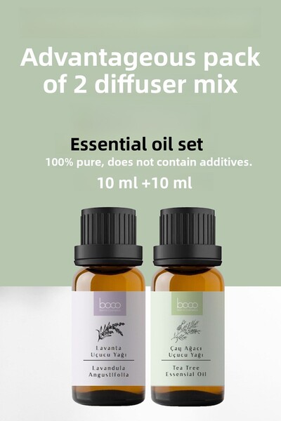 Boco Nature خليط ناشر مكون من قطعتين - زيت اللافندر وشجرة الشاي العطري النقي ...