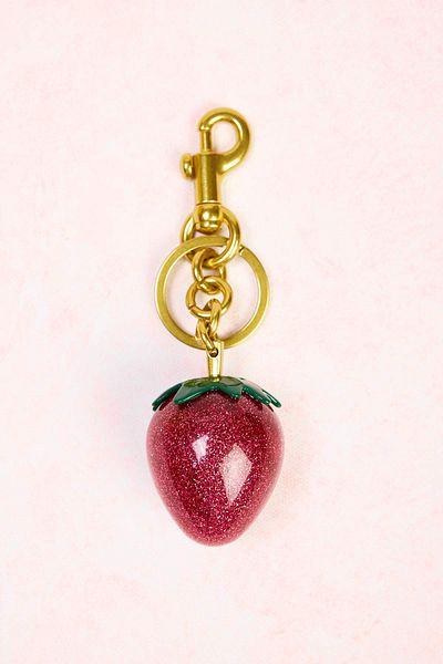 TRENDYOL SHOES Red Strawberry Gold Detailed Charm Bag Ornament Accessory Takss25Da00005